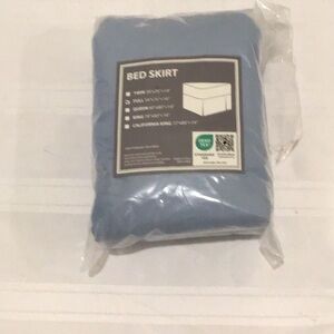Blue Bed Skirt full size sealed 100% polyester microfiber